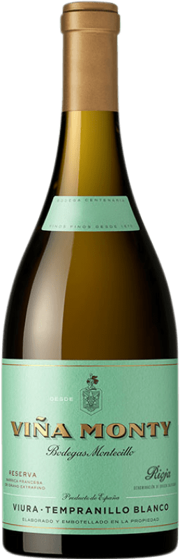44,95 € Envío gratis | Vino blanco Montecillo Viña Monty Reserva D.O.Ca. Rioja La Rioja España Viura Botella 75 cl