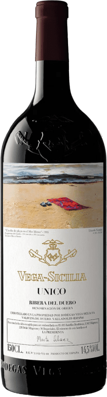 1 309,95 € 免费送货 | 红酒 Vega Sicilia Único D.O. Ribera del Duero 卡斯蒂利亚莱昂 西班牙 Tempranillo, Cabernet Sauvignon 瓶子 Magnum 1,5 L