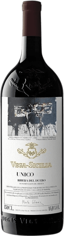 1 159,95 € Бесплатная доставка | Красное вино Vega Sicilia Único Гранд Резерв D.O. Ribera del Duero Кастилия-Леон Испания Tempranillo, Cabernet Sauvignon бутылка Магнум 1,5 L