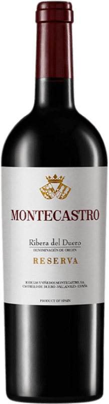 32,95 € 免费送货 | 红酒 Montecastro 预订 D.O. Ribera del Duero 卡斯蒂利亚莱昂 西班牙 瓶子 75 cl