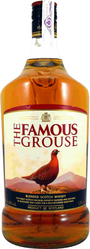 22,95 € Envío gratis | Whisky Blended Glenturret Famous Grouse Reino Unido Botella Especial 1,75 L