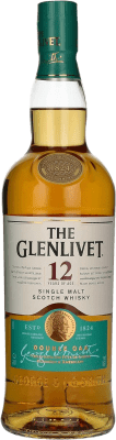 43,95 € Kostenloser Versand | Whiskey Single Malt Glenlivet Schottland Großbritannien 12 Jahre Flasche 70 cl