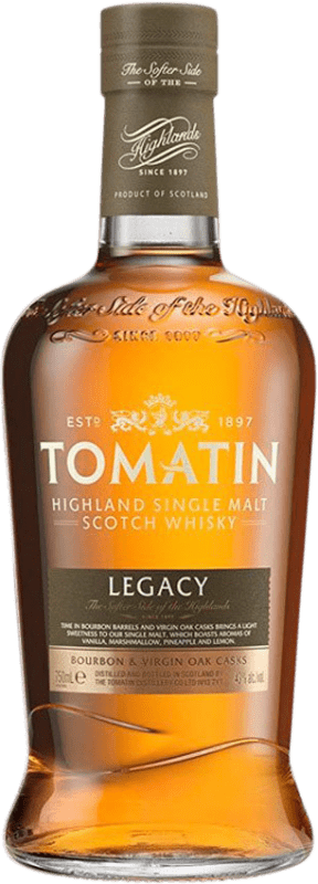 44,95 € Envio grátis | Whisky Single Malt Tomatin Legacy Highlands Reino Unido Garrafa 70 cl