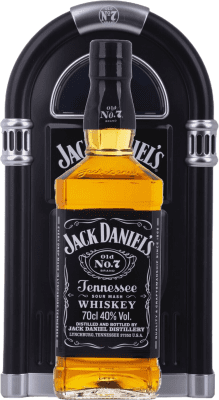 86,95 € Бесплатная доставка | Виски Бурбон Jack Daniel's Old Nº 7 Jukebox Radio Case Special Edition Соединенные Штаты бутылка 70 cl