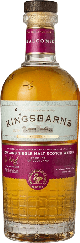 72,95 € 免费送货 | 威士忌单一麦芽威士忌 Kingsbarns Balcomie 低地 英国 瓶子 70 cl