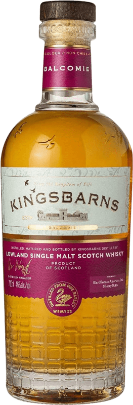 69,95 € Envío gratis | Whisky Single Malt Kingsbarns Balcomie Lowlands Reino Unido Botella 70 cl