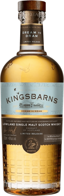 62,95 € Envio grátis | Whisky Single Malt Kingsbarns Dream to Dram Lowlands Reino Unido Garrafa 70 cl