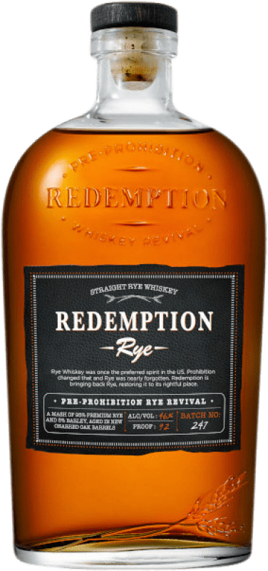 54,95 € Free Shipping | Whisky Blended Redemption Rye Reserve United States Bottle 70 cl