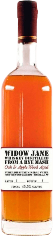 76,95 € Envio grátis | Whisky Blended Widow Jane Rye Mash Oak & Apple Wood Reserva Estados Unidos Garrafa 70 cl