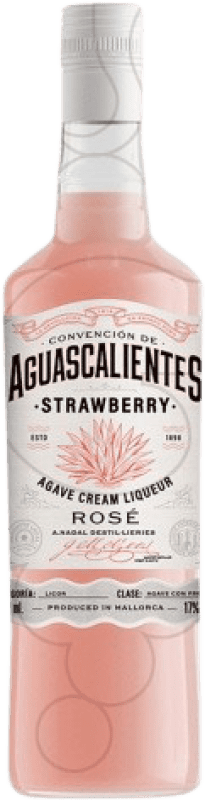 14,95 € Envío gratis | Crema de Licor Antonio Nadal Aguascalientes Strawberry Rosé Rosé Rosado España Botella 70 cl