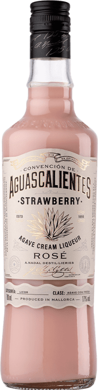 15,95 € Envio grátis | Creme de Licor Antonio Nadal Aguascalientes Rosé Espanha 70 cl Ágave — Agave, Strawberry — Morango