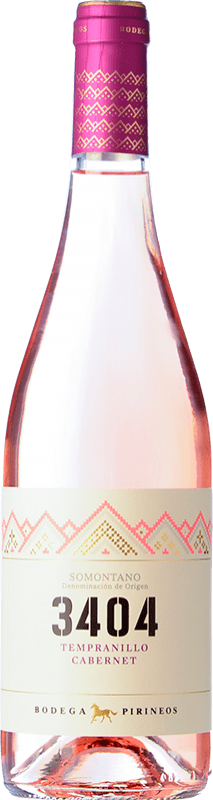 5,95 € Free Shipping | Rosé wine Pirineos 3404 Rosado D.O. Somontano Aragon Spain Tempranillo, Cabernet Sauvignon Bottle 75 cl