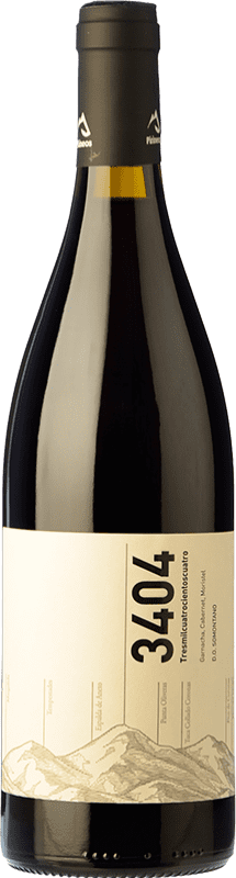 12,95 € Envio grátis | Vinho Tinto Pirineos 3404 Jovem D.O. Somontano Aragão Espanha Garnacha — Grenache, Cabernet Sauvignon, Moristel Garrafa Magnum 1,5 L