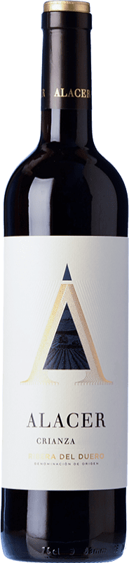 15,95 € Free Shipping | Red wine Bodegas Riojanas Alacer Aged D.O. Ribera del Duero Castilla y León Spain Tempranillo Bottle 75 cl