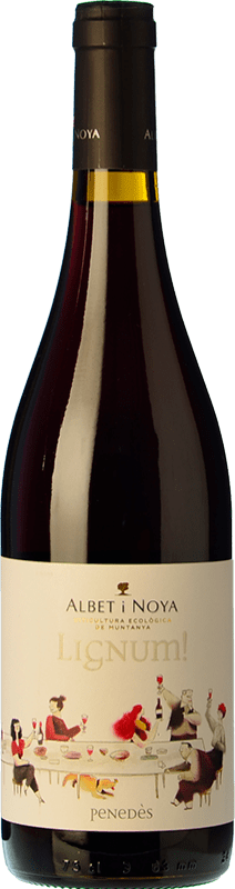 9,95 € Free Shipping | Red wine Albet i Noya Lignum Negre D.O. Penedès Catalonia Spain Tempranillo, Merlot, Syrah, Grenache, Cabernet Sauvignon Bottle 75 cl