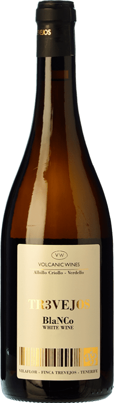 19,95 € 免费送货 | 白酒 Altos de Tr3vejos Blanco D.O. Abona 加那利群岛 西班牙 Albillo Criollo, Verdello 瓶子 75 cl