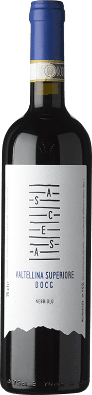 22,95 € Free Shipping | Red wine Ascesa D.O.C. Valtellina Rosso Lombardia Italy Nebbiolo Bottle 75 cl