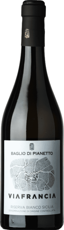 24,95 € Бесплатная доставка | Белое вино Baglio di Pianetto Viafrancia Bianco D.O.C. Sicilia Сицилия Италия Viognier бутылка 75 cl