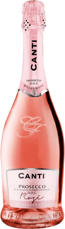 12,95 € 送料無料 | ロゼスパークリングワイン Canti Rosé Extradry 余分な乾燥 D.O.C. Prosecco ベネト イタリア Pinot Black, Glera ボトル 75 cl