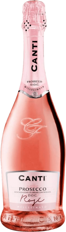12,95 € Kostenloser Versand | Rosé Sekt Canti Extra Dry — Extra Trocken Rosé D.O.C. Prosecco Venetien Italien Pinot Noir — Spätburgunder, Glera Flasche 75 cl
