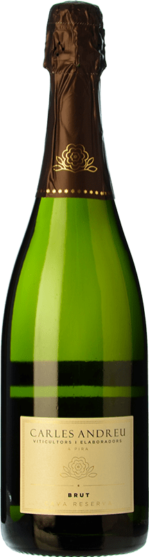 13,95 € Kostenloser Versand | Weißer Sekt Carles Andreu Brut Reserve D.O. Cava Katalonien Spanien Macabeo, Xarel·lo, Chardonnay, Parellada Flasche 75 cl