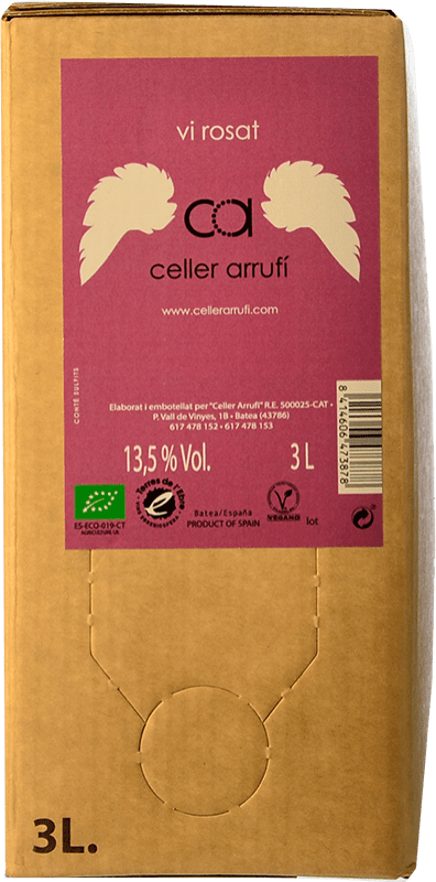 11,95 € Free Shipping | Rosé Wine Arrufí Young D.O. Terra Alta Catalonia Spain Syrah — Shiraz, Garnacha — Grenache Bag in Box 3 L