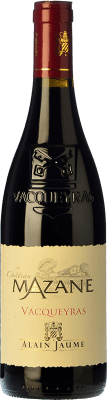 18,95 € 免费送货 | 红酒 Alain Jaume Château Mazane A.O.C. Vacqueyras 罗纳 法国 Syrah, Grenache, Monastrell 瓶子 75 cl