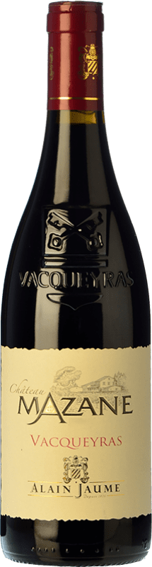 17,95 € Бесплатная доставка | Красное вино Alain Jaume Château Mazane A.O.C. Vacqueyras Рона Франция Syrah, Grenache, Monastrell бутылка 75 cl