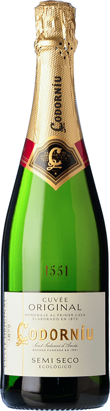 9,95 € Envoi gratuit | Blanc mousseux Codorníu Cuvée Original Ecológico Demi-Sec Demi-Sucré D.O. Cava Catalogne Espagne Macabeo, Xarel·lo, Parellada Bouteille 75 cl