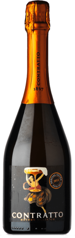 94,95 € Envoi gratuit | Vin Mousseux Blanc Contratto Extra Brut Cuvée, Spécial Réserve Italie Pinot Noir, Chardonnay Bouteille 75 cl