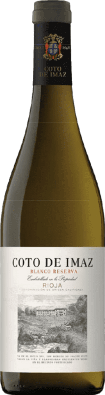 14,95 € 免费送货 | 白酒 Coto de Rioja Coto de Imaz Blanco 预订 D.O.Ca. Rioja 拉里奥哈 西班牙 Chardonnay 瓶子 75 cl