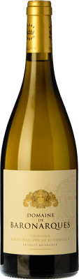 46,95 € Бесплатная доставка | Белое вино Domaine de Baronarques A.O.C. Blanquette de Limoux Лангедок Франция Chardonnay — Шардоне 75 cl
