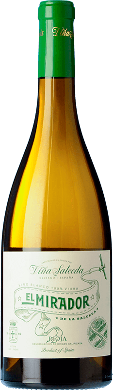8,95 € Бесплатная доставка | Белое вино Viña Salceda El Mirador de la Salceda Blanco D.O.Ca. Rioja Ла-Риоха Испания Viura бутылка 75 cl