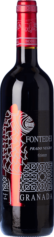 15,95 € Бесплатная доставка | Красное вино Fontedei Prado Negro D.O.P. Vino de Calidad de Granada Андалусия Испания Tempranillo, Merlot, Grenache, Cabernet Sauvignon бутылка 75 cl