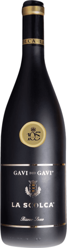 79,95 € Envío gratis | Vino blanco La Scolca Etichetta Nera D.O.C.G. Cortese di Gavi Piemonte Italia Cortese Botella Magnum 1,5 L