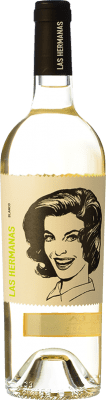 8,95 € Kostenloser Versand | Weißwein Luzón Las Hermanas Blanco D.O. Jumilla Region von Murcia Spanien Macabeo Flasche 75 cl