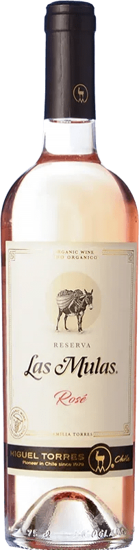 14,95 € 免费送货 | 玫瑰酒 Miguel Torres Las Mulas Rosé 预订 I.G. Valle Central 中央谷地 智利 Monastrell, Pinot Black 瓶子 75 cl