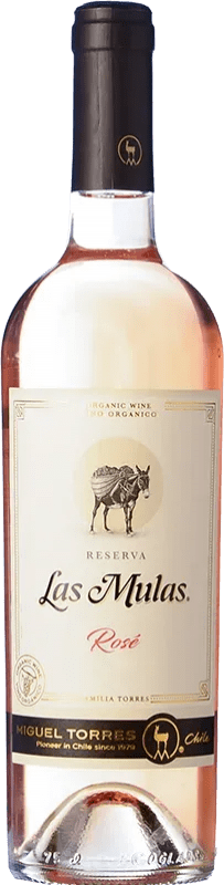 10,95 € Spedizione Gratuita | Vino Rosato Miguel Torres Las Mulas Rosé — Rosato Riserva I.G. Valle Central Central Valley Chile Monastrell, Pinot Nero Bottiglia 75 cl