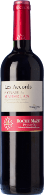 6,95 € 免费送货 | 红酒 Roche Mazet Les Accords Rouge I.G.P. Vin de Pays d'Oc 朗格多克 法国 Syrah, Marselan 瓶子 75 cl
