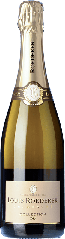 46,95 € 送料無料 | 白スパークリングワイン Louis Roederer Collection 243 Brut A.O.C. Champagne シャンパン フランス Pinot Black, Chardonnay, Pinot Meunier ボトル 75 cl