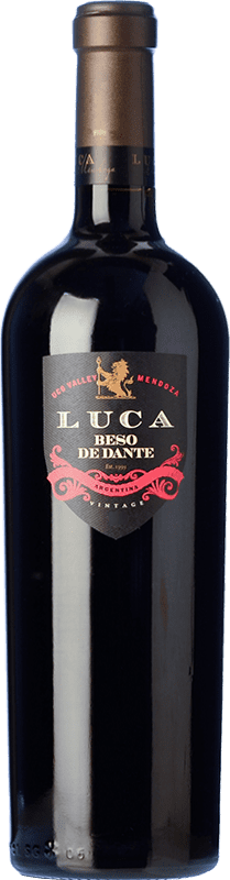 39,95 € Бесплатная доставка | Красное вино Luca Wines Laura Catena Beso de Dante Blend старения I.G. Valle de Uco Долина Уко Аргентина Cabernet Sauvignon, Cabernet Franc, Malbec бутылка 75 cl