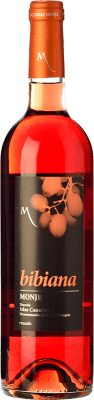 14,95 € Free Shipping | Rosé wine Monje Bibiana Rosado Young D.O. Tacoronte-Acentejo Canary Islands Spain Listán Black Bottle 75 cl