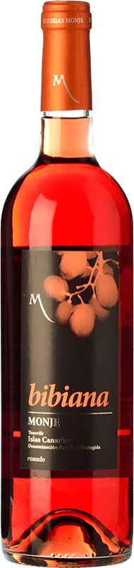 15,95 € Envoi gratuit | Vin Rosé Monje Bibiana Jeune D.O. Tacoronte-Acentejo Iles Canaries Espagne Listán Bouteille 75 cl
