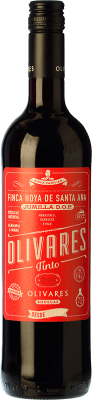 8,95 € 免费送货 | 红酒 Olivares 橡木 D.O. Jumilla 穆尔西亚地区 西班牙 Syrah, Grenache, Monastrell 瓶子 75 cl