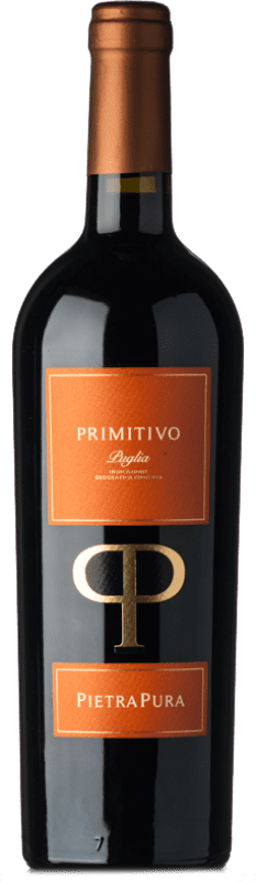 10,95 € Бесплатная доставка | Красное вино Pietrapura I.G.T. Puglia Апулия Италия Primitivo бутылка 75 cl