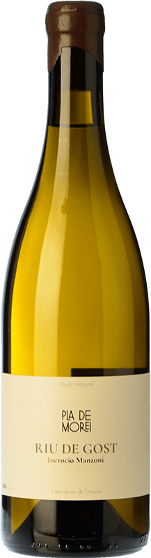 33,95 € Spedizione Gratuita | Vino bianco Pla de Morei Riu de Gost Spagna Incroccio Manzoni Bottiglia 75 cl