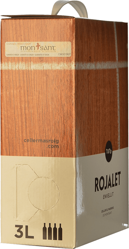 17,95 € Бесплатная доставка | Красное вино Masroig Rojalet Negre Envellit D.O. Montsant Каталония Испания Grenache, Carignan Bag in Box 3 L