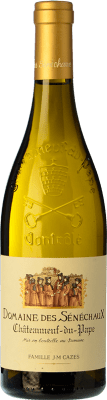 49,95 € 免费送货 | 白酒 Famille J.M. Cazes Sénéchaux Blanc A.O.C. Châteauneuf-du-Pape 罗纳 法国 Grenache, Roussanne, Bourboulenc, Clairette Blanche 瓶子 75 cl
