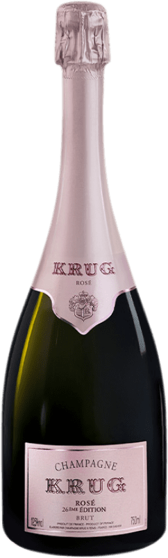 506,95 € Envio grátis | Espumante rosé Krug Rosé 26ème Édition A.O.C. Champagne Champagne França Pinot Preto, Chardonnay, Pinot Meunier Garrafa 75 cl