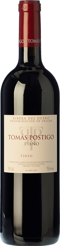 105,95 € Бесплатная доставка | Красное вино Tomás Postigo Tercer 3º Año D.O. Ribera del Duero Кастилия-Леон Испания Tempranillo, Merlot, Cabernet Sauvignon, Malbec бутылка Магнум 1,5 L